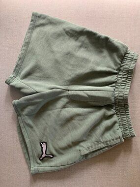 Puma Sage Green Athletic Sweat Shorts